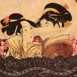 2 Much LA Top Asian Geisha Design Size S/M